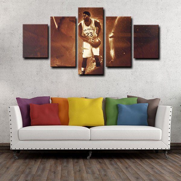 New Orleans Pelicans Power Forward Glass Davis Canvas Wall Art