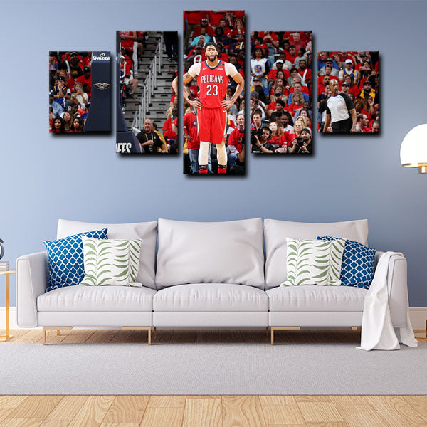New Orleans Pelicans Power Forward Glass Davis Canvas Wall Art