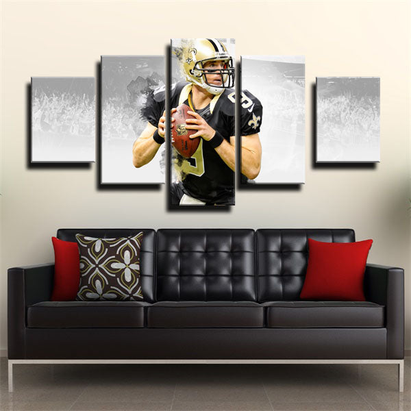 New Orleans Saints Quarterback Coolbress Drew Brees Canvas Wall Art