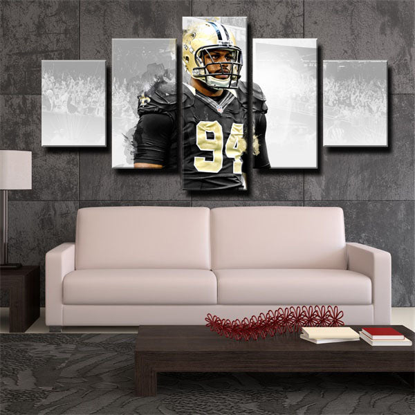 New Orleans Saints Team Defensive End Cameron Jordan Canvas Wall Art