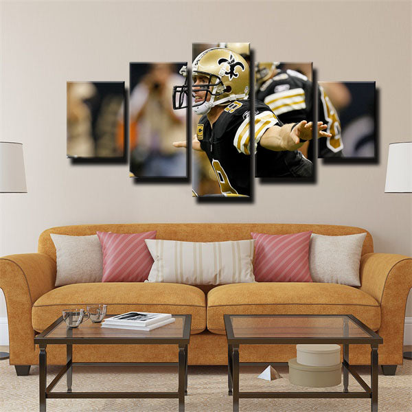 New Orleans Saints Team Friendly Emblem Canvas Wall Art
