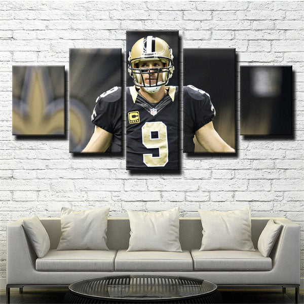 Quarterback Breesuus Drew Brees Canvas Wall Art