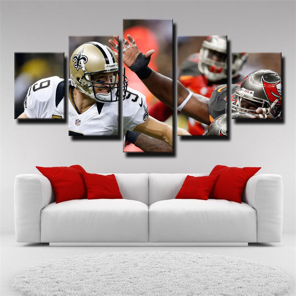 Quarterback Coolbress Drew Brees Canvas Wall Art