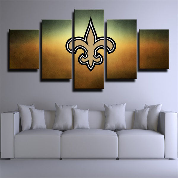New Orleans Saints Team Symbol Yellow Canvas Wall Art