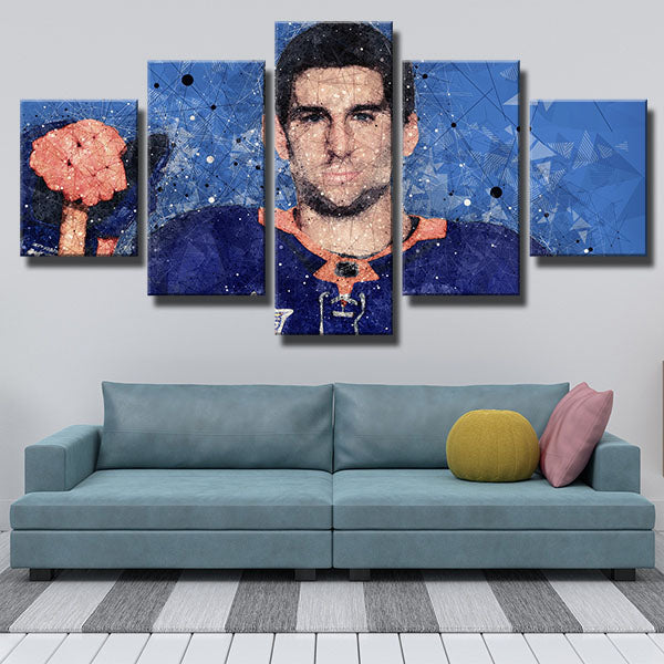 New York Islanders Centre Stephen Gionta Blue Canvas Wall Art