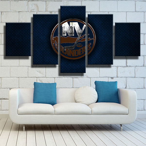 New York Islanders Dark Blue New Emblem Canvas Wall Art