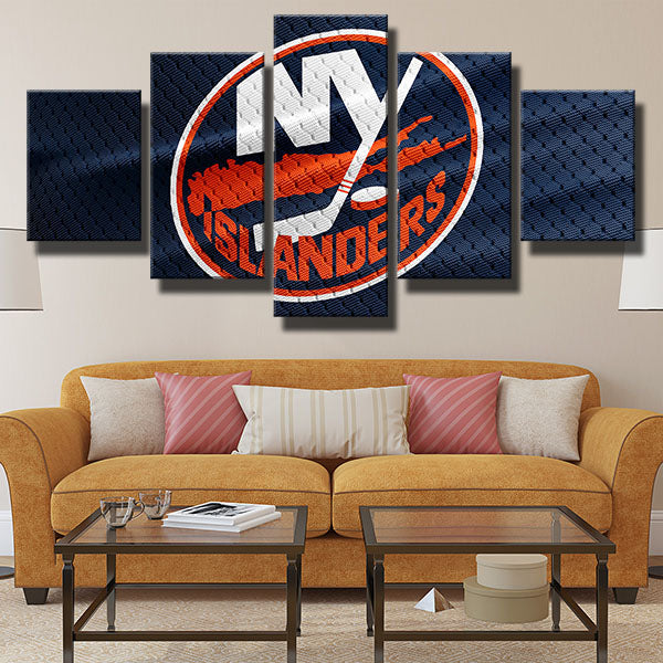 New York Islanders Logo Home Decor Emblem Canvas Wall Art