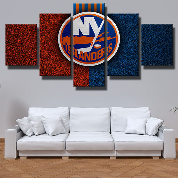 New York Islanders Team Wall Picture Emblem Canvas Wall Art