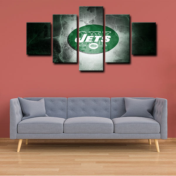 New York Jets Emblem Canvas Wall Art