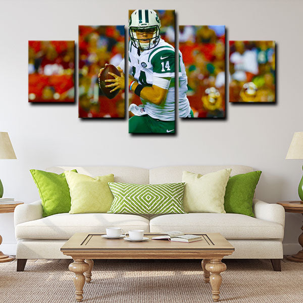 New York Jets Quarterback Sam Darnold Canvas Wall Art