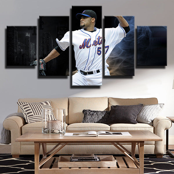 New York Mets Catcher Rac Dave Racaniello Canvas Wall Art