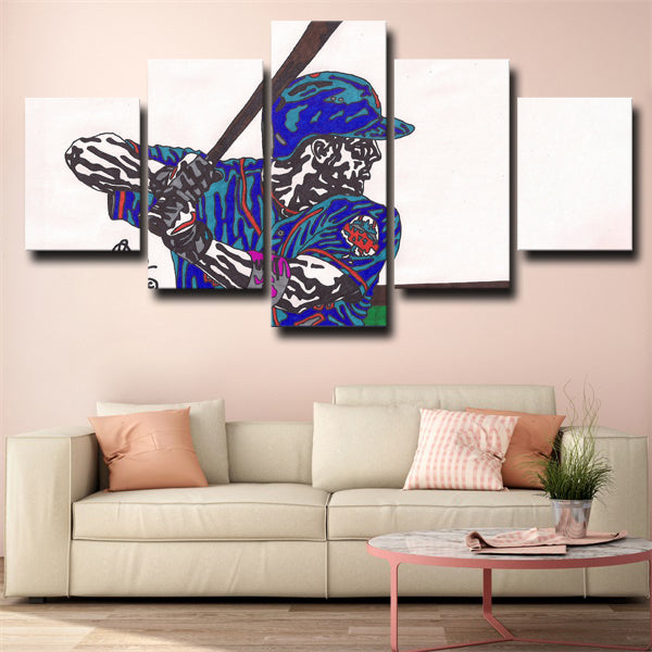 New York Mets David Wright Drawing Canvas Wall Art