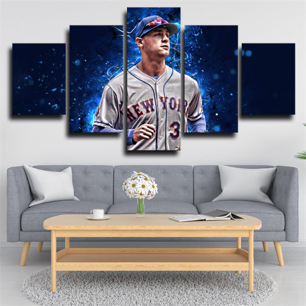 New York Mets Outfielder Michael Conforto Canvas Wall Art