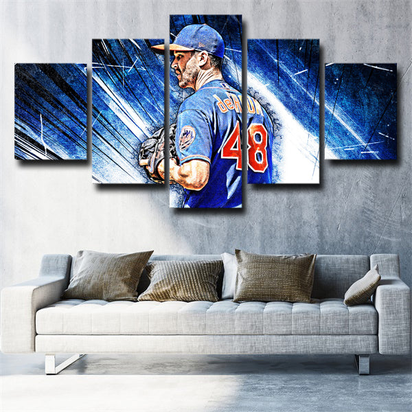 New York Mets Pitcher Jacob Degrom Canvas Wall Art