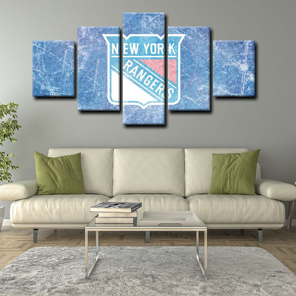 New York Rangers Badge Canvas Wall Art