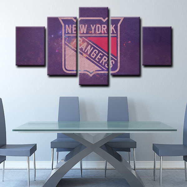 New York Rangers Badge Canvas Wall Art New York Rangers Badge Canvas Wall Art