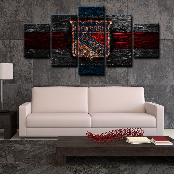 New York Rangers Emblem Canvas Wall Art