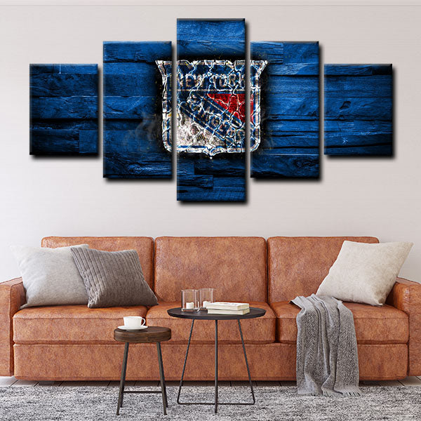 New York Rangers Emblem Canvas Wall Art