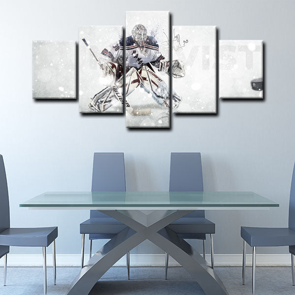 New York Rangers Goaltender King Henrik Henrik Lundqvist Canvas Wall Art