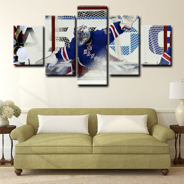 New York Rangers Goaltender King Henrik Henrik Lundqvist Canvas Wall Art