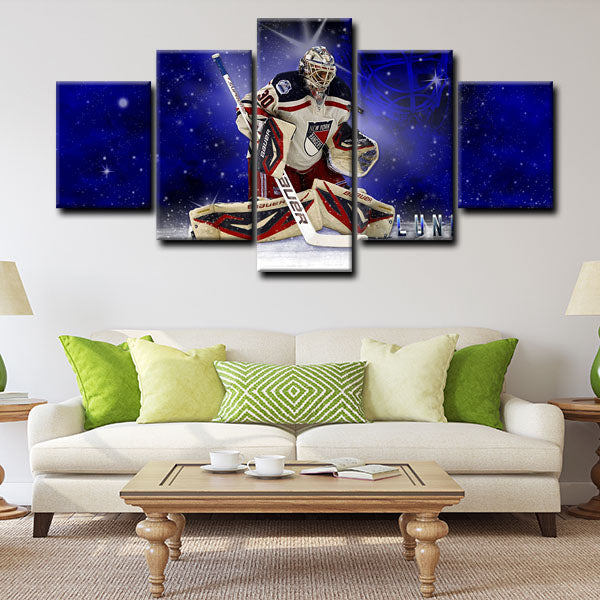 New York Rangers Goaltender The King Henrik Lundqvist Canvas Wall Art