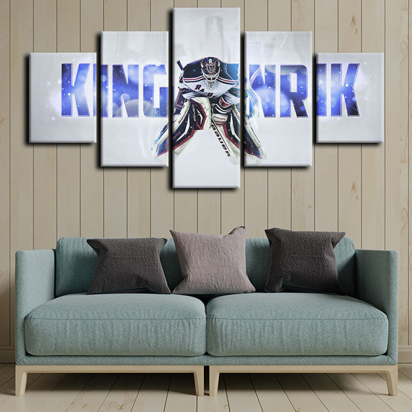 New York Rangers Goaltender The King Henrik Lundqvist Canvas Wall Art