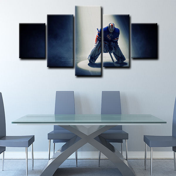 New York Rangers Goaltender The King Henrik Lundqvist Canvas Wall Art