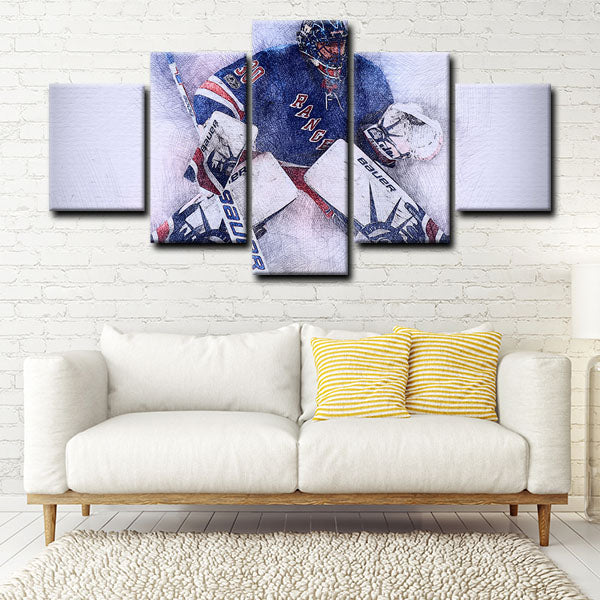 New York Rangers Goaltender The King Henrik Lundqvist Canvas Wall Art New York Rangers Goaltender The King Henrik Lundqvist Canvas Wall Art