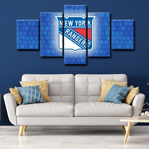 New York Rangers Logo Canvas Wall Art