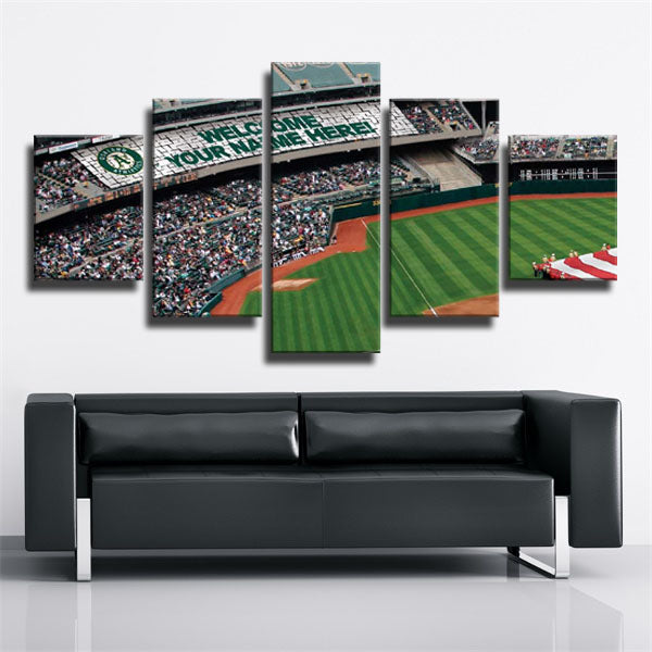 Oakland Athletics Grenn Court Badge Canvas Wall Art