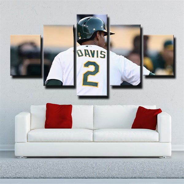 Oakland Athletics Left Fielder Khris Davis Canvas Wall Art