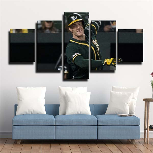 Oakland Athletics Mark Canha Canvas Wall Art