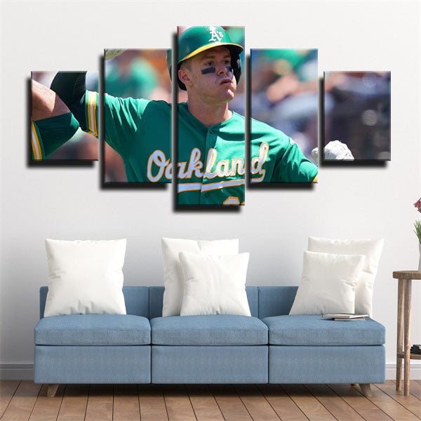 Oakland Athletics Mark Canha Player Canvas Wall Art