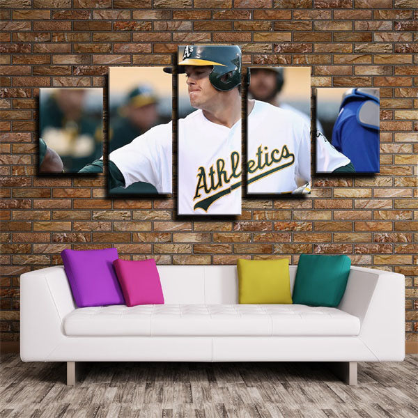 Oakland Athletics Outfielder Stephen Piscotty Young Canvas Wall Art Oakland Athletics Outfielder Stephen Piscotty Young Canvas Wall Art