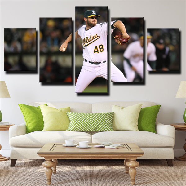 Oakland Athletics Pitcher Joakim Soria Canvas Wall Art