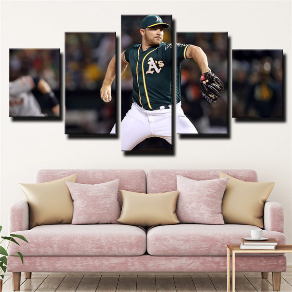 Oakland Athletics Pitcher Ryan Buchter Canvas Wall Art