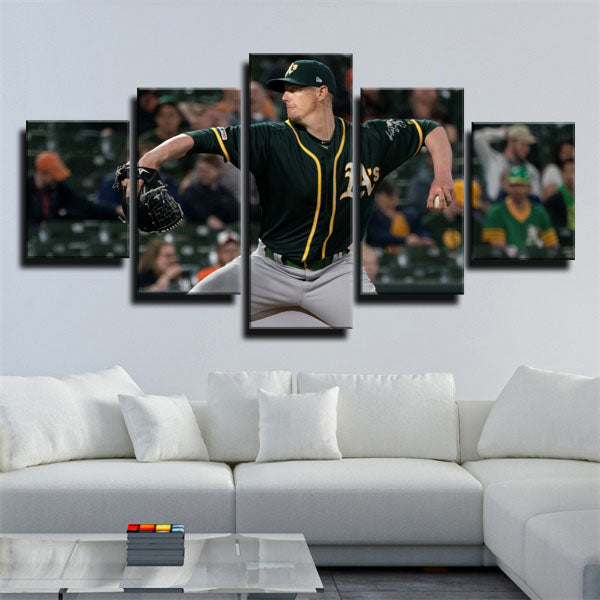 Oakland Athletics Pitcher Ryan Buchter Stra Canvas Wall Art