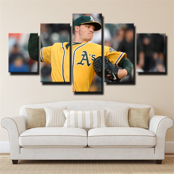 Oakland Athletics Team Stra Pitcher Sonny Gray Canvas Wall Art