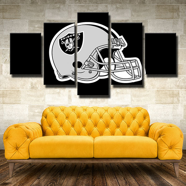 Oakland Raiders Helmet Emblem Canvas Wall Art