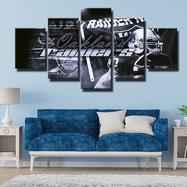 Oakland Raiders Name Canvas Wall Art