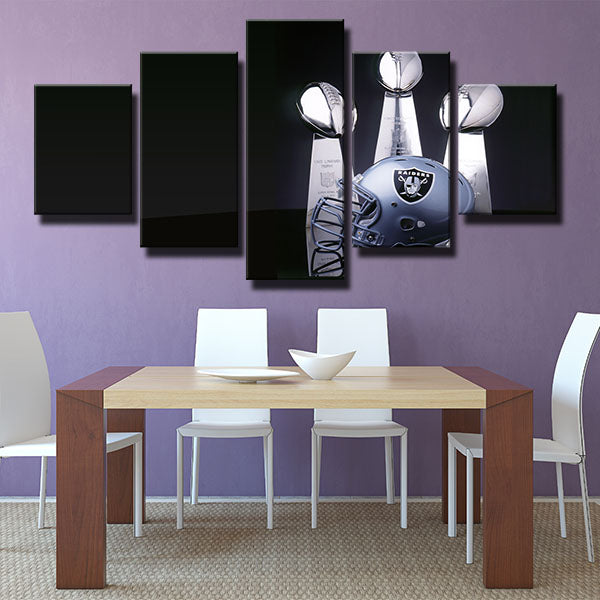Oakland Raiders Trophy Canvas Wall Art