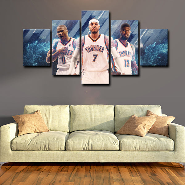 Oklahoma City Thunder Guard Beastbrook Westbrook Canvas Wall Art