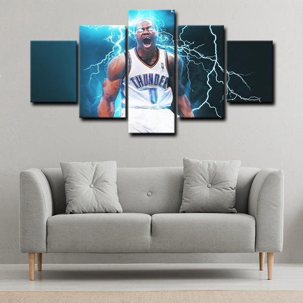 Oklahoma City Thunder Guard Beastbrook Westbrook Canvas Wall Art