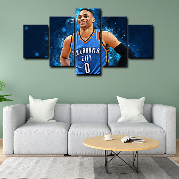 Oklahoma City Thunder Guard Beastbrook Westbrook Canvas Wall Art