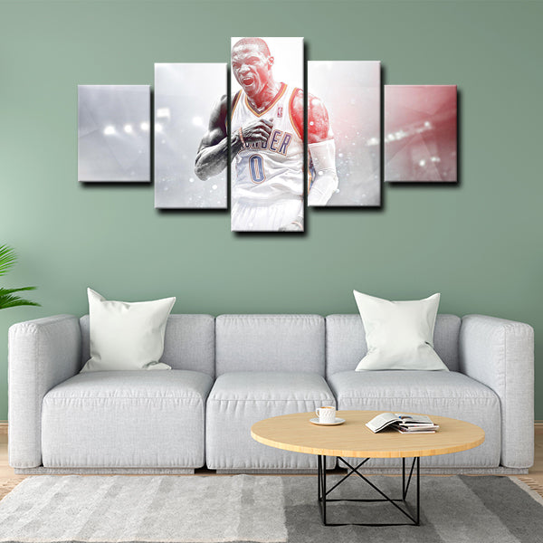 Oklahoma City Thunder Guard Beastbrook Westbrook Canvas Wall Art