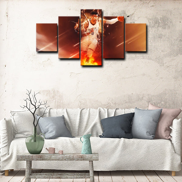 Oklahoma City Thunder Guard Beastbrook Westbrook Canvas Wall Art