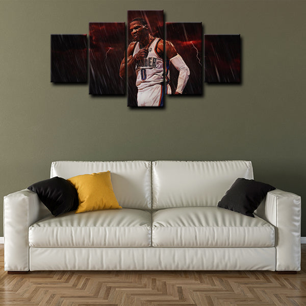 Oklahoma City Thunder Guard Beastbrook Westbrook Canvas Wall Art