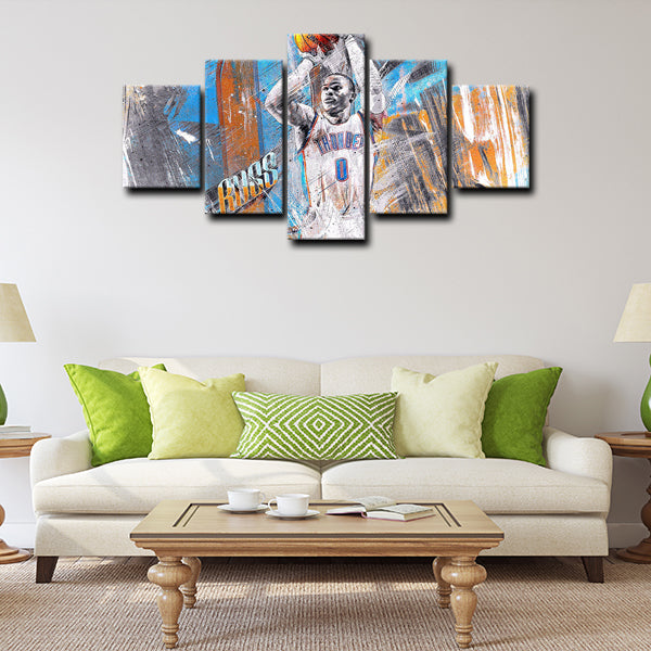 Oklahoma City Thunder Guard Beastbrook Westbrook Canvas Wall Art
