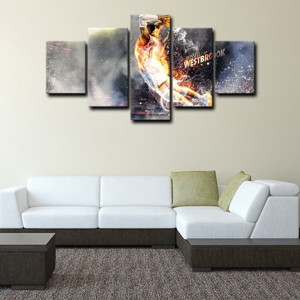 Oklahoma City Thunder Guard Beastbrook Westbrook Canvas Wall Art