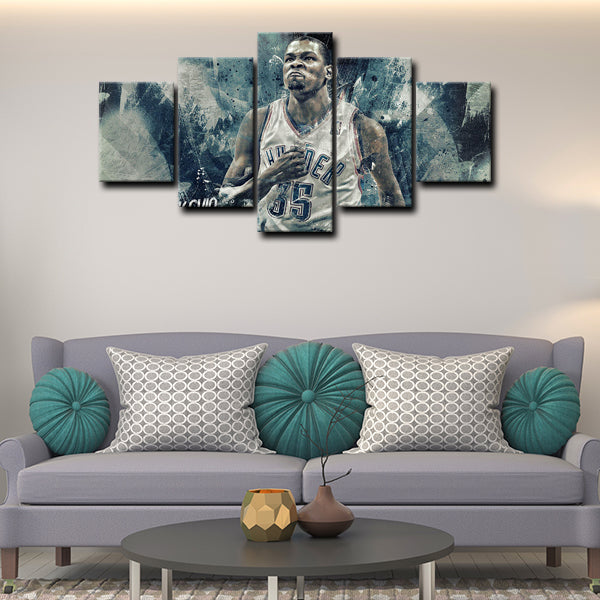 Oklahoma City Thunder Power Forward Kd Durant Canvas Wall Art